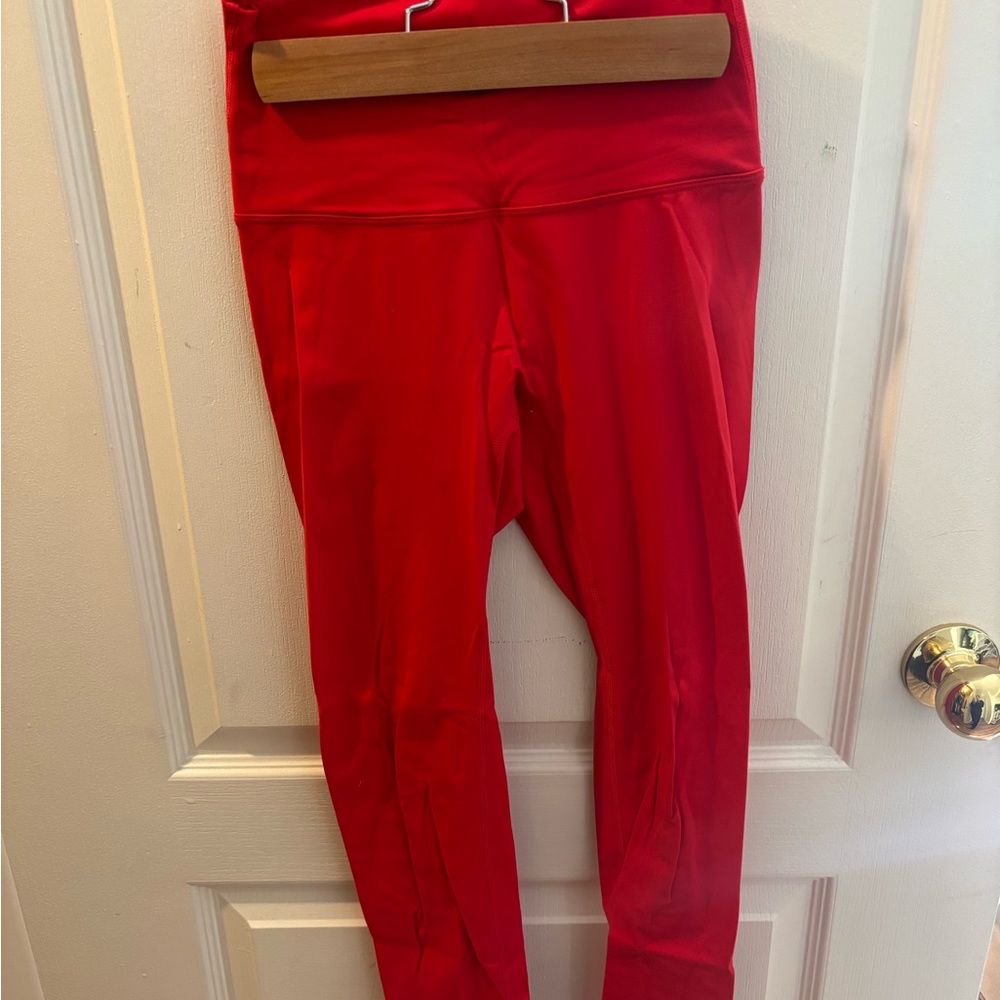 First Health Performance Leggings Candy Red Size 4 (Matching Set!)